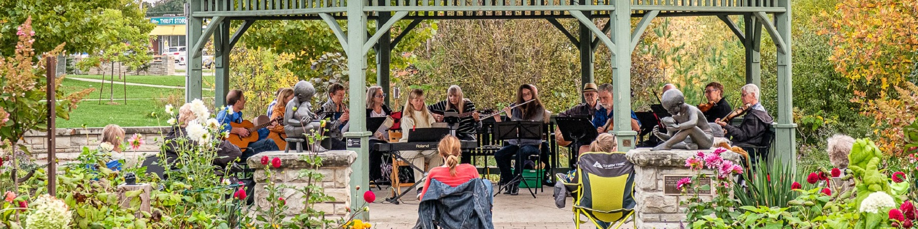 Musical performance in park